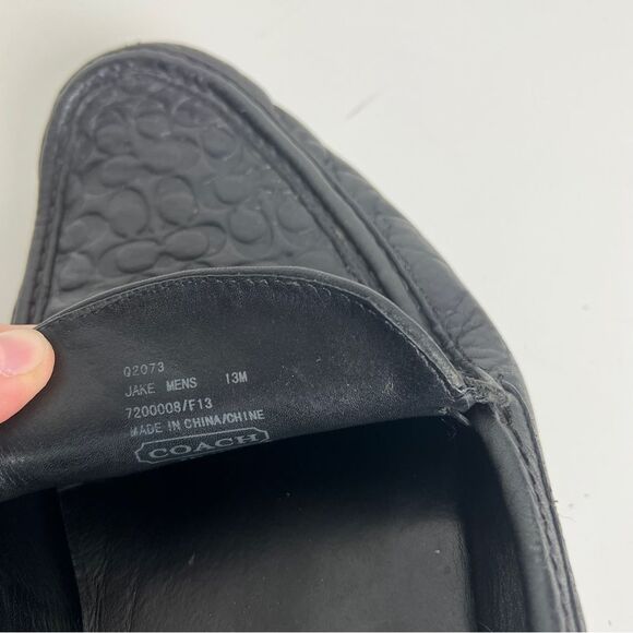 Coach C Print ‘Jake’ Mens Black Leather Loafers main image 4